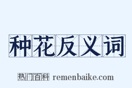 种花反义词是什么意思的图片